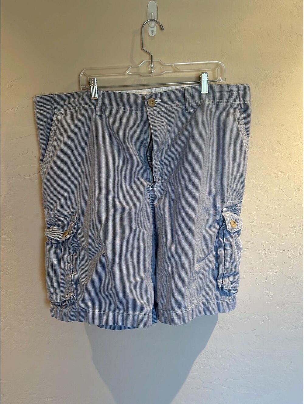 True Nation pinstripe cargo shorts